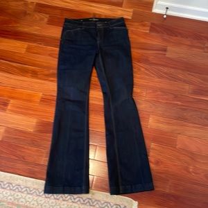 White House Black Market skinny flare jeans dark rinse sz 6